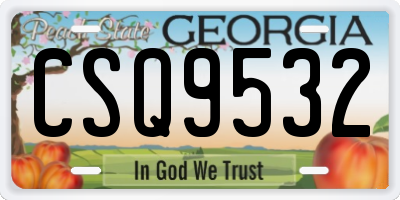 GA license plate CSQ9532