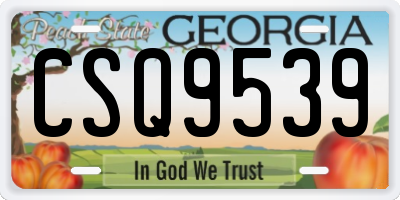 GA license plate CSQ9539