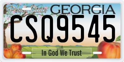 GA license plate CSQ9545