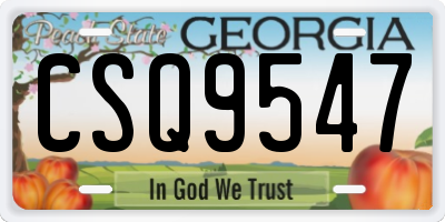 GA license plate CSQ9547
