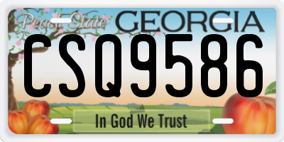 GA license plate CSQ9586
