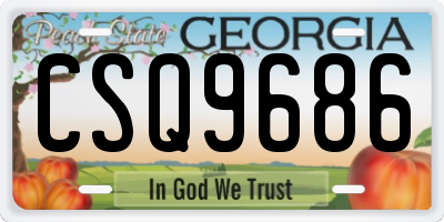 GA license plate CSQ9686