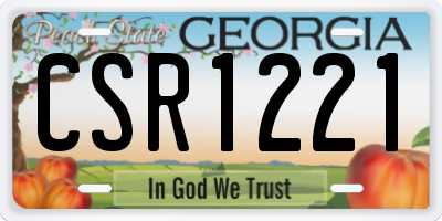GA license plate CSR1221