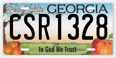 GA license plate CSR1328