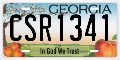 GA license plate CSR1341