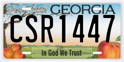 GA license plate CSR1447