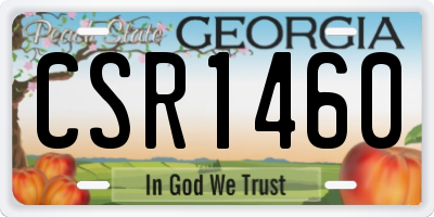 GA license plate CSR1460