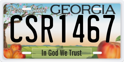GA license plate CSR1467