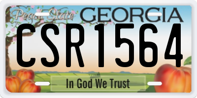 GA license plate CSR1564