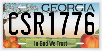GA license plate CSR1776