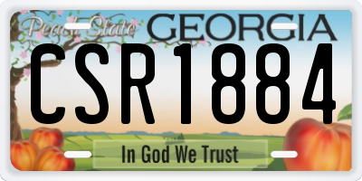 GA license plate CSR1884