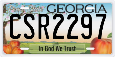 GA license plate CSR2297