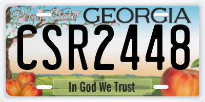 GA license plate CSR2448