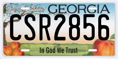 GA license plate CSR2856