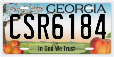 GA license plate CSR6184