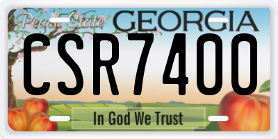 GA license plate CSR7400