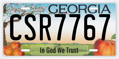 GA license plate CSR7767