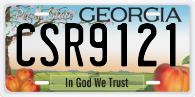 GA license plate CSR9121