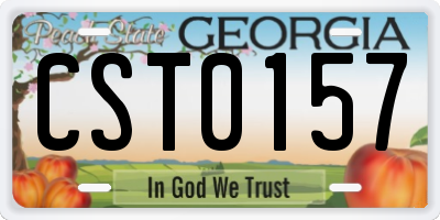 GA license plate CST0157