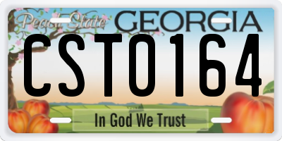GA license plate CST0164