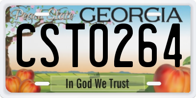 GA license plate CST0264
