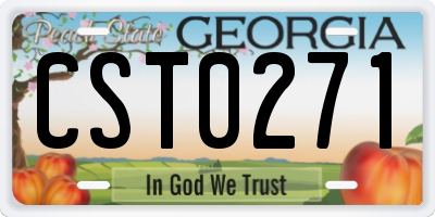 GA license plate CST0271