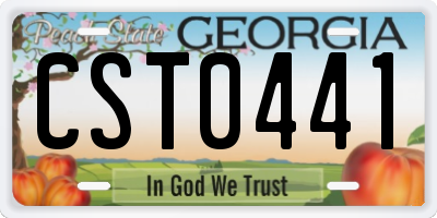 GA license plate CST0441