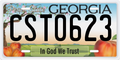 GA license plate CST0623