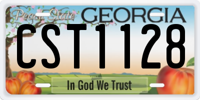 GA license plate CST1128