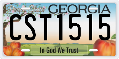 GA license plate CST1515