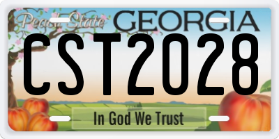 GA license plate CST2028