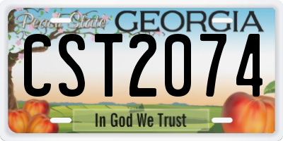 GA license plate CST2074