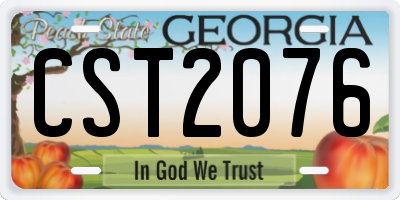 GA license plate CST2076