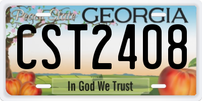GA license plate CST2408