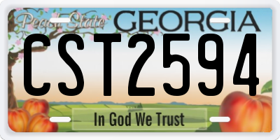 GA license plate CST2594