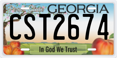 GA license plate CST2674
