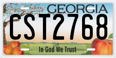 GA license plate CST2768