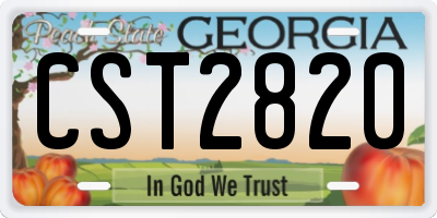 GA license plate CST2820