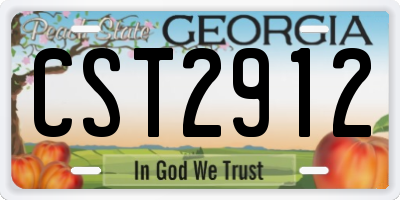 GA license plate CST2912