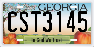 GA license plate CST3145