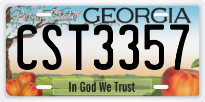 GA license plate CST3357