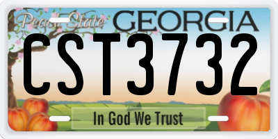GA license plate CST3732