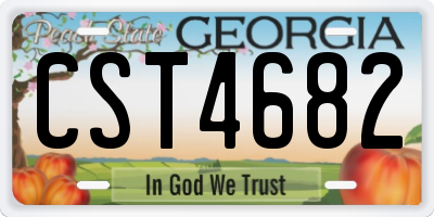 GA license plate CST4682