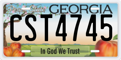 GA license plate CST4745