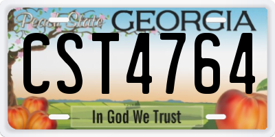 GA license plate CST4764