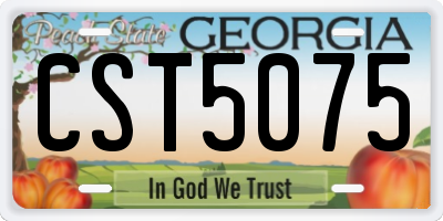 GA license plate CST5075