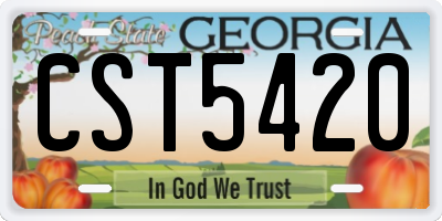 GA license plate CST5420