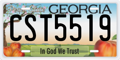 GA license plate CST5519
