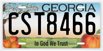GA license plate CST8466