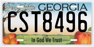 GA license plate CST8496